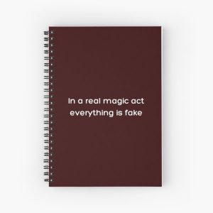 In a real magic act everything is fake _White_ Spiral Notebook RB2904product Offical WandaVision Merch