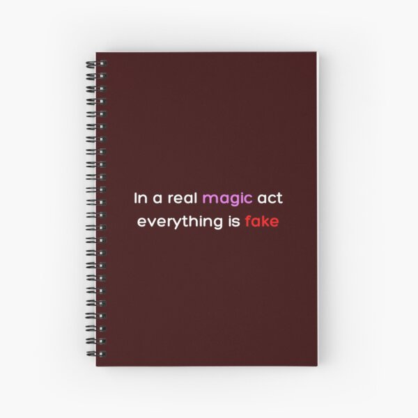 In a real magic act everything is fake _Colored_ Spiral Notebook RB2904product Offical WandaVision Merch