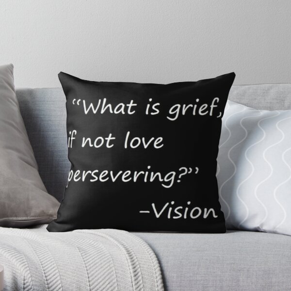 statement by vision Throw Pillow RB2904product Offical WandaVision Merch