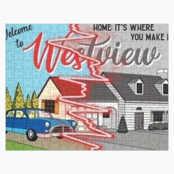 westview black and color Jigsaw Puzzle RB2904product Offical WandaVision Merch