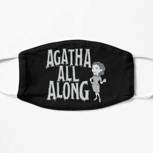Agatha all along black and white Flat Mask RB2904product Offical WandaVision Merch